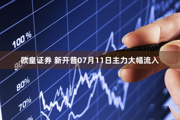 欧皇证券 新开普07月11日主力大幅流入